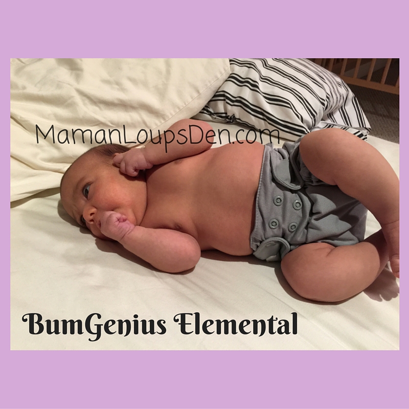 BumGenius Elemental on a Newborn: How Well Do One-Size Diapers Fit a Newborn ~ Maman Loup's Den