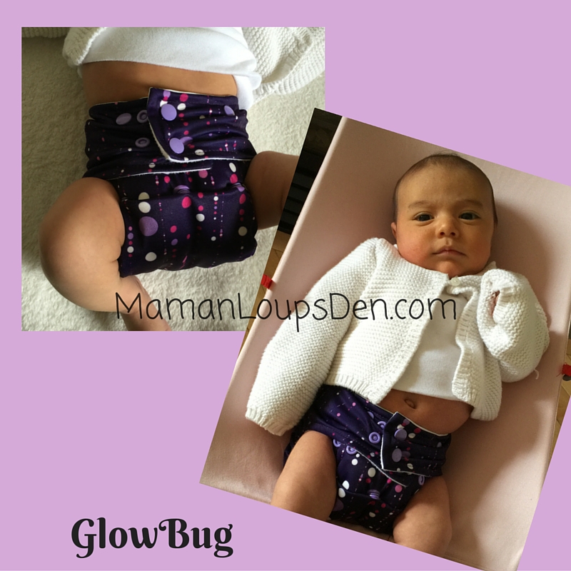 GlowBug Diaper on a Newborn: How Well Do One-Size Diapers Fit a Newborn ~ Maman Loup's Den
