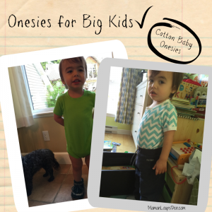 Cotton Baby Onesies: Onesies for big kids!