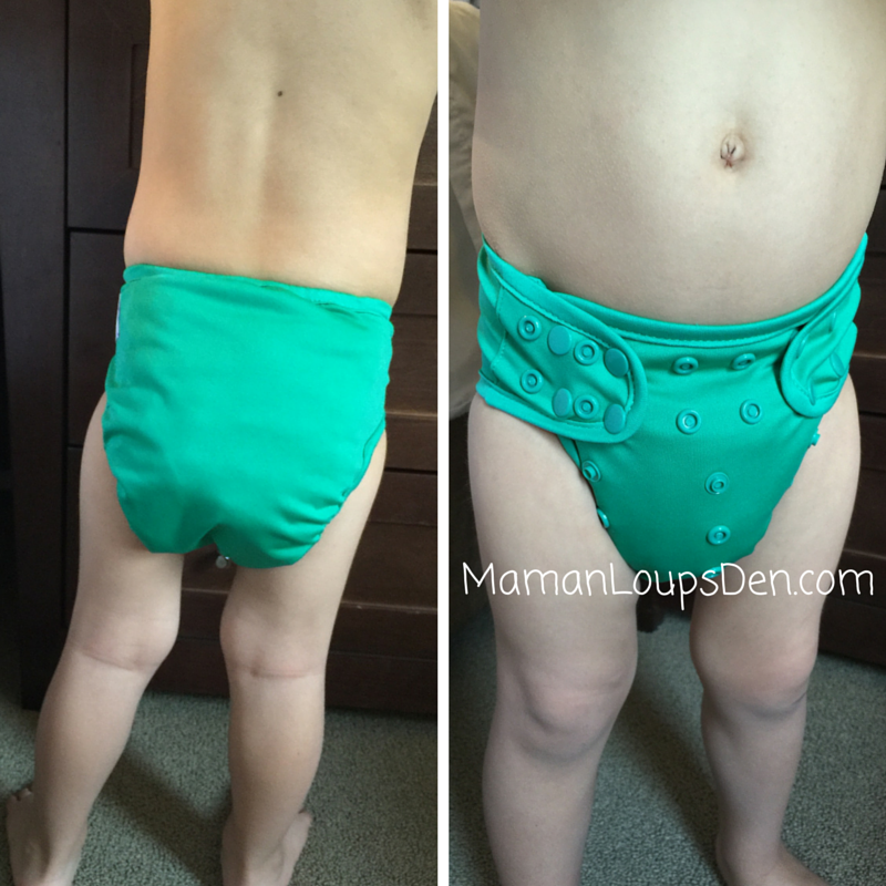 Sweet Pea Diapers One-Size Diaper Cover Review ~ Front and Back View