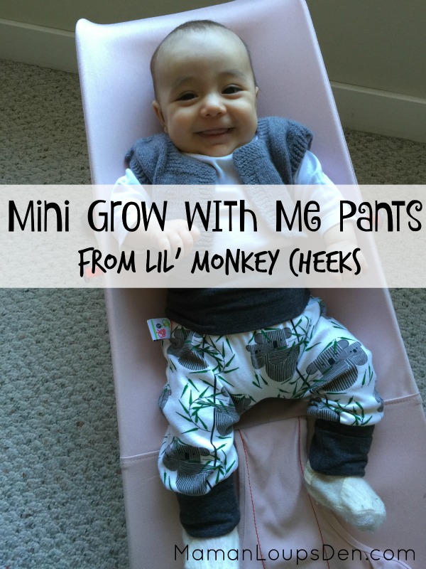 Mini Grow With Me Pants Review from Lil' Monkey Cheeks ~ Maman Loup's Den