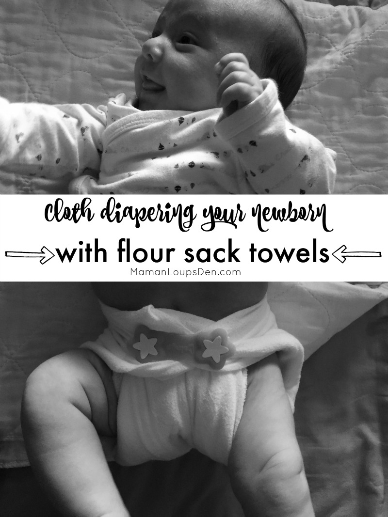 How to Cloth Diaper Your Newborn with Flour Sack Towels