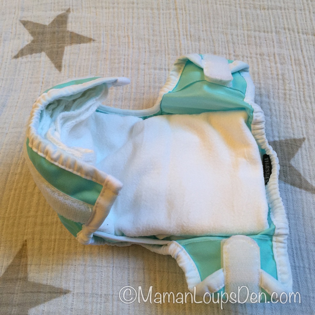Flour Sack Towel Folded inside Newborn Cloth Diaper Cover ~ Maman Loup's Den