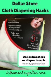 Dollar Store Cloth Diapering Hack: Microfibre towels as boosters