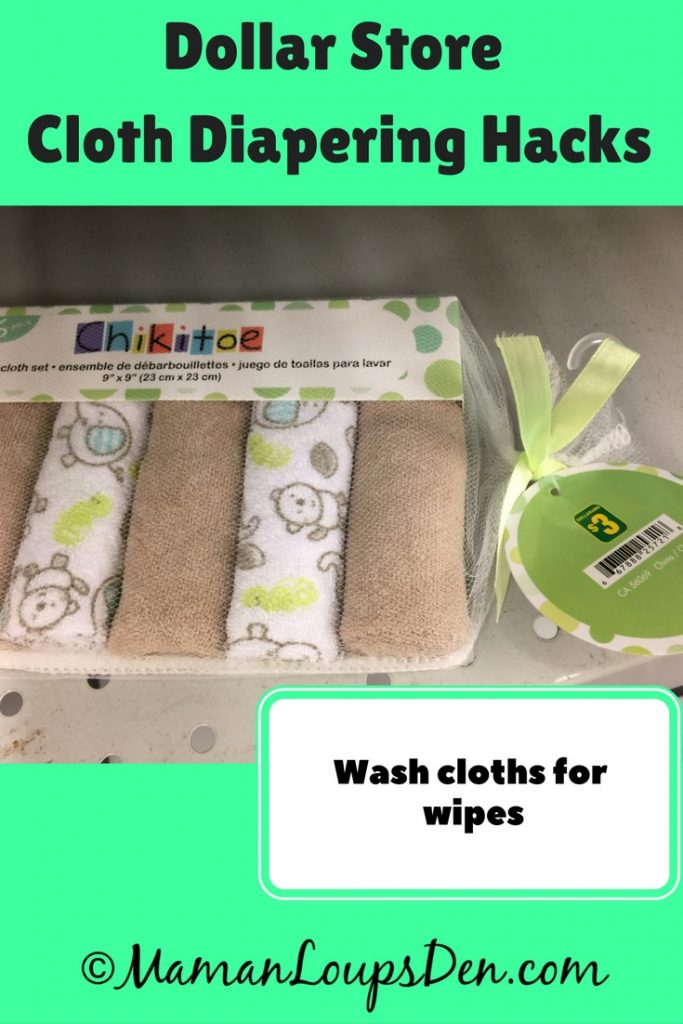 Dollar Store Cloth Diapering Hack: Face cloths as bum wipes