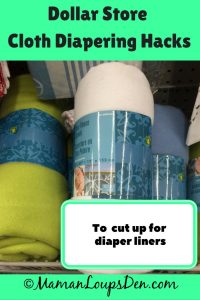 Dollar Store Cloth Diapering Hack: Fleece blankets for liners