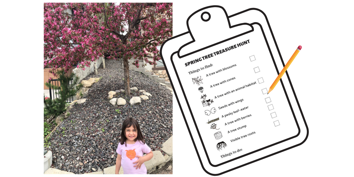 Printable Spring Tree Treasure Hunt & Learning Activities